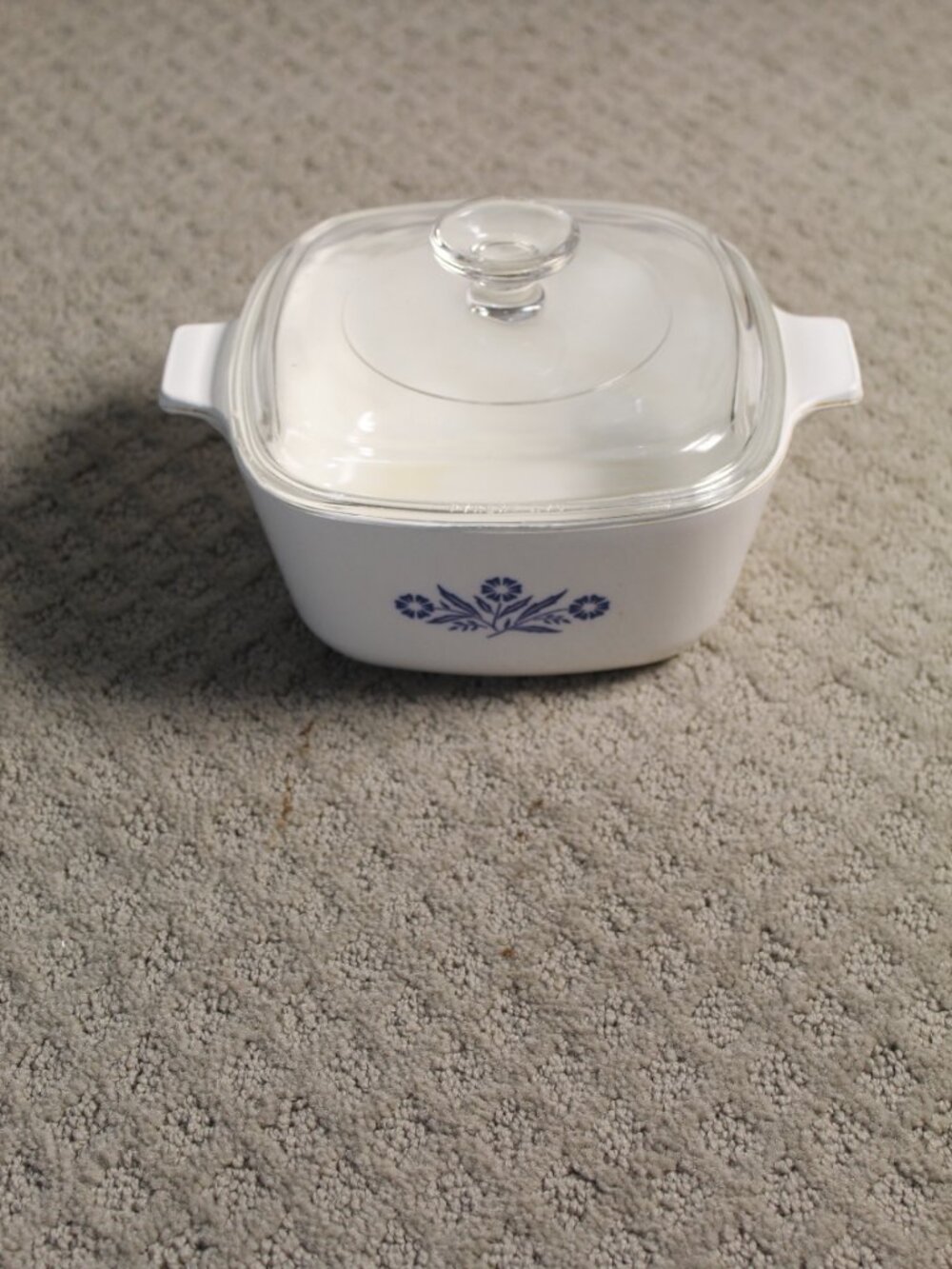 VTG 50's Corning Ware Blue Cornflower 1L Casserole Dish B-18 With Lid